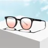 Sunglasses Fashion Round Eyewear Gradient Decorative Girls Shades Anti Blue Light Glasses Women Blush