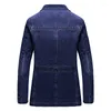 Men's Jackets Blazer Jacket Men Jeans Windbreaker Cotton Denim Military Coat Chaqueta Hombre Outerwear&Coats