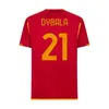 Camisa de Futebol AS Roma Jersey DYBALA BELOTTI asroma Camisas de Futebol LLORENTE PELLEGRINI ABRAHAM LUKAKU kits TOTTI ROMA Camisas SHAARAWY Homens Crianças Uniformes