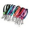 Dog Collars Dogs Collar Stainless Steel Choker Adjustable Chain Reflective Nylon Fabric Pet For Small Medium Large