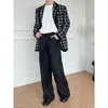 Men's Suits SYUHGFA Niche Straight Leg Suit Pants Solid Color Personality Spliced Wide Trousers Korean Style Trend Baggy