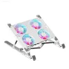 Laptop Cooling Pads Gaming PC Laptop Cooler ABS/Aluminum Alloy 2/4 Silent Fan Foldable Laptop Cooling Pad Support Portable Height Adjustable L230923