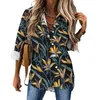 Camicette da donna Camicetta con pianta sudafricana Stampa floreale Design Kawaii Camicia classica da donna casual Maglietta oversize a maniche lunghe primaverili