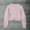 Pulls de créateurs pour femmes Pull Designers Cardigan Veste Tricots À Manches Longues Col Rond Mode Et Luxe Manteau Court Élégant Dame Rose Pulls En Tricot Femmes