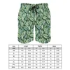 Mäns shorts Board Green Plant Retro Swimming Trunks Tropical Leaves Male Quick Tork Surfing Plus Size Beach