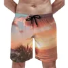 Herenshorts Zomer Gym Zonsondergang Sportkleding op het strand Grafische korte broek Klassieke sneldrogende zwembroek Grote maten