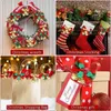 Juldekorationer 1 12st Bow Tie med Bell Mini Ribbon Bows For Xmas Tree Wreaths Hanging Pendant DIY Crafts Year Home 230923