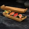 Sushi outils assiette rectangulaire japonaise style japonais long sushi et vent collation en bois cuisson bambou 230922