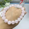 Bracelet en Calcite rose naturelle, bijoux, chaîne réglable, pierre de cristal de Quartz, cadeau pour femmes, 1 pièce, 10mm