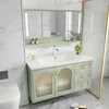 Robinets de lavabo de salle de bains, combinaison d'armoire vert avocat, lavabo Xiaohongshu