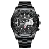 Good Quality Leisure Sport Luminous Pointer Stainless Steel Mens Watch Quartz Watches Calendar Smart Wristwatches VAVAVoom Brand280w