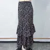 Spódnice Słodkie kobiety w dużych rozmiarach spódnice 5xl plus kwiatowy nadruk szyfonowy spódnice spódnicze wiosna letnie sukienki żeńskie 230923
