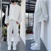 Tute da uomo Set da 2 pezzi Tuta da uomo ampia Tuta da uomo Abbigliamento moda Stile coreano Uomo Streetwear Tinta unita Abbigliamento da ballo Hip Hop 230922