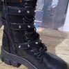 Mode 267 kalv Autumn Mid Lace-Up Winter Women Dxtäckning Botas Mujer Sports Platform Heel Ladies Shoes Knee High Boots 230923 756