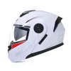 Велосипедные шлемы Откидной мотоциклетный шлем с двумя линзами Модульный мотоцикл для мотокросса Moto Crash Анфас унисекс Аксессуары для зимней езды DOT 230923
