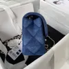 مصمم CF DENIM 25CM سلسلة سلسلة داكنة اللون فاتحة مصمم المرأة حقيبة Crossbody حقيبة الكتف Bag Wallet Courier Women's Bag عالية الجودة