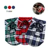 Hondenkleding Shirts Britse stijl geruite huisdierkleding voor kleine honden Katoen Puppy Kat Kleding Franse Bulldog Vest Chihuahua Zomer 230923