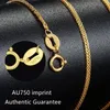 Chokers Tiyinuo Real 18k Mulheres de Ouro em Clavícula Colar Sólido Chopin Chain AU750 Proposta de Casamento Presente de Casamento Festa Fine Jewelry 230923