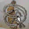 Naszyjniki wiszące Europejskie i amerykańskie oryginalne mody galwaniczne 925 Srebrne podwójne łańcuchy Naszyjnik motyla Znakomity prezent biżuterii 230922