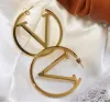 Designerörhängen Luxury Stud Big Gold Hoop Earring For Lady Women Orrous Girls Ear Studs Set Designer Jewelry Earring Valentine's Day Gift