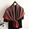 Xales moda lenço quadrado para mulheres xale envoltório sarja lenços hijab impressão macio bandana foulard para senhoras 230922