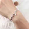 Urok Bracelets Srebrny zestaw dla kobiet Buddha Kościa Geometryczna łańcuch Bransoletka Brzeszcza Pulseira Femme Modna biżuteria