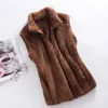 Kvinnors västar Autumn Winter Polar Fleece Vest Women Coat High Collar dragkedja ärmlös jacka varm korall sammet väst kvinnlig väst 4xl 230922