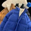 Men's Down Parkas Winter Fleece Jacket Women Thicken Warm Coat Stand Collar Solid Color Parka Female Korean Fashion Outwear 5xl Klein Blue 230922