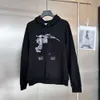 En kaliteli pamuk sweatshirt yuvarlak boyun kapşonlu burb işlemeli kazak tasarımcısı erkek tişört erkekler kadınlar gevşek sweatshirt sıcak kazak ceket