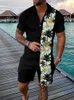 Chándales para hombres Summer Hawaii Polos con estampado 3D Conjuntos de pantalones cortos Moda para hombres Camisa de manga corta de gran tamaño Conjuntos de pantalones Trajes Hombre Ropa de chándal 230922