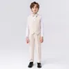 Suits Bebek Bebek Vaftiz Vaftiz Tuxedo Toddler Düğün Töreni Takım Takım Bebek Kış Resmi Beyefendi kıyafeti 5 PCS 221205