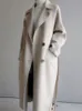 Damen Wollmischungen Beige Wolljacke Frauen Herbst Winter Casual Revers Lange Mäntel Weiblich Elegant Vintage Koreanische Mode Lose Übergroßer Mantel 230922