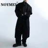 Misto lana da uomo NOYMEI Cappotto lungo di lana Autunno Inverno Abbigliamento maschile Spalline Tendenza Giacca a vento Coreano Fasion Trench alto al ginocchio WA2775 230922