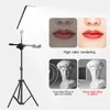 Flash Heads LED Lâmpada de preenchimento Painel de luz de vídeo Bi-color 2700k-5700k Pogal Iluminação Live Stream Po Studio Light com suporte UE Plug 230922