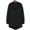 Personalized Men's Hooded Cape Coat - Mid-Length Dark Series Sweater Hoodie Outerwear for Winter