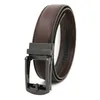 Belts Men 'Belt Automatic Buckle 110-130cm komfort äkta läderspärr med för manlig affärsmode hög kvalitet