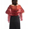 Scarves Sexy Transparent Solid Color Yarn Long Shiny Sunscreen Cloak Shade Shawl Female Wedding Bridesmaid Party Evening Dress Scarf T58 230831