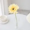 Flores decorativas 4 peças vaso artificial gerbera escovado para decoração de casa guirlandas de festa de casamento de natal plantas falsas de alta qualidade