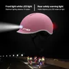 Casques de cyclisme 2023 Smart Tail Light Bike Adulte Casque Vélo Électrique VTT Route Scooter Pour Sport Urbain Hommes Femmes USB Charge 230923