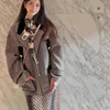 Vestes pour femmes Designer Shenzhen Manteau de fourrure Pantalon Contraste Couleur Nouveau 4YPC