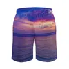 Herren-Shorts, Sommer, Fitnessstudio, Sonnenuntergang, Sportbekleidung, am Strand, Grafik, kurze Hosen, klassische, schnell trocknende Badehose, Übergröße