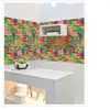 Adesivi murali Carta 3D Mattoni Pietra Grazioso effetto rustico Adesivo autoadesivo Decorazioni per la casa 45x100 cm )