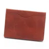 Korthållare 3 slots innehavare enkelhet mynt handväska korthållare väskor plånbok för män fast färg affärsskydd med snap