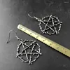 Dingle örhängen goth hängande drop metalearrings för kvinnor punk halloween pentagram piercing örhänge smycken grossist dropship vge020