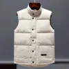 مصمم للرجال Veste Puffer Vest Men Coat Premium Coat Dark Darm Double Shipper Whites Duck Down Fill Most Dark Black and White N