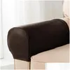 Housses de chaise 1 paire d'accoudoirs de canapé ERS PU cuir / polyester canapé accoudoir protecteur extensible ERS1 livraison directe maison jardin textiles Otbwd