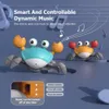ElectricRC Animals Timum Crawling Crab Educational USB ładowanie oświetlenie sensoryczne poruszanie zabawek na prezent urodzinowy dla dziecka 230922