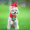 Vêtements pour chiens Casquettes de chat Pet Santa Anniversaire Écharpe Antler Chapeau de Noël Costume pour chiot chaton Petits animaux Accessoires