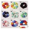 Hårtillbehör 22 färger Veet Scrunchies Tie-Dye Elastic Hairbands Scrunchy Ties Ropes Girl Ponytail Holder Pleuche Headwear M2656 D DHKYD