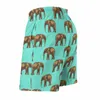 Men's Shorts Cute Elephant Board Vintage Animal Print Retro Beach Men Pattern Surfing Fast Dry Swimming Trunks Birthday Present